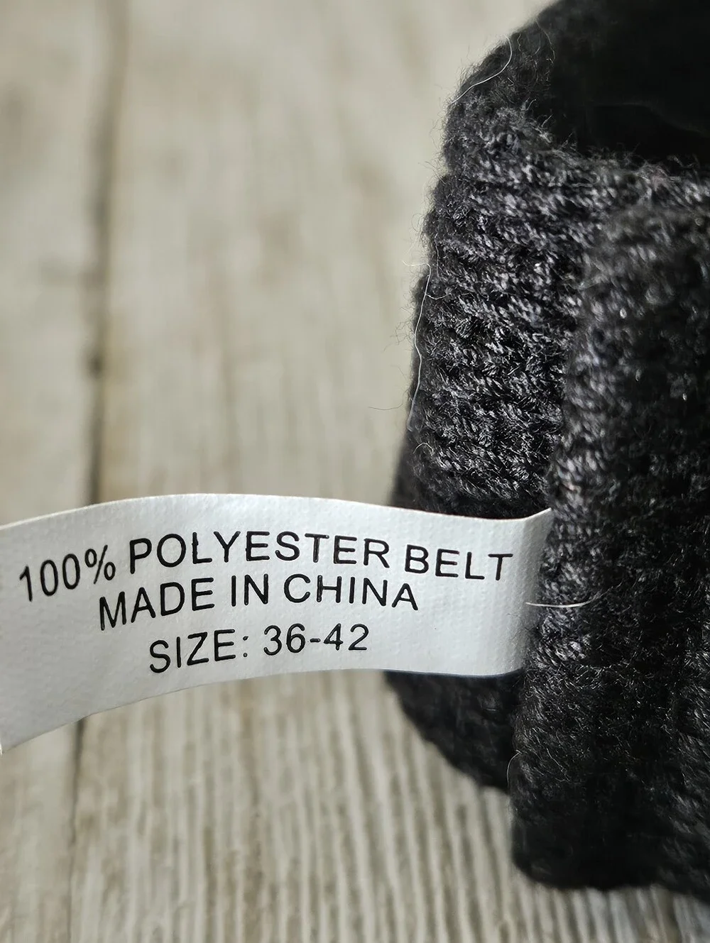 Black Woven Cotton Canvas Web Belt with Metal Double Ring Buckles .Measures 1.5